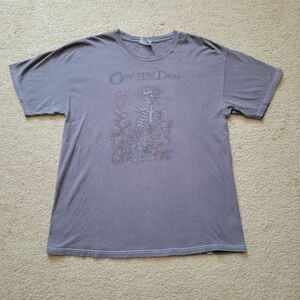 Vintage Y2k Grateful Dead Concert T Shirt Mens Large Skeleton Amid Roses